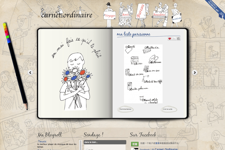 Carnet Ordinaire website preview